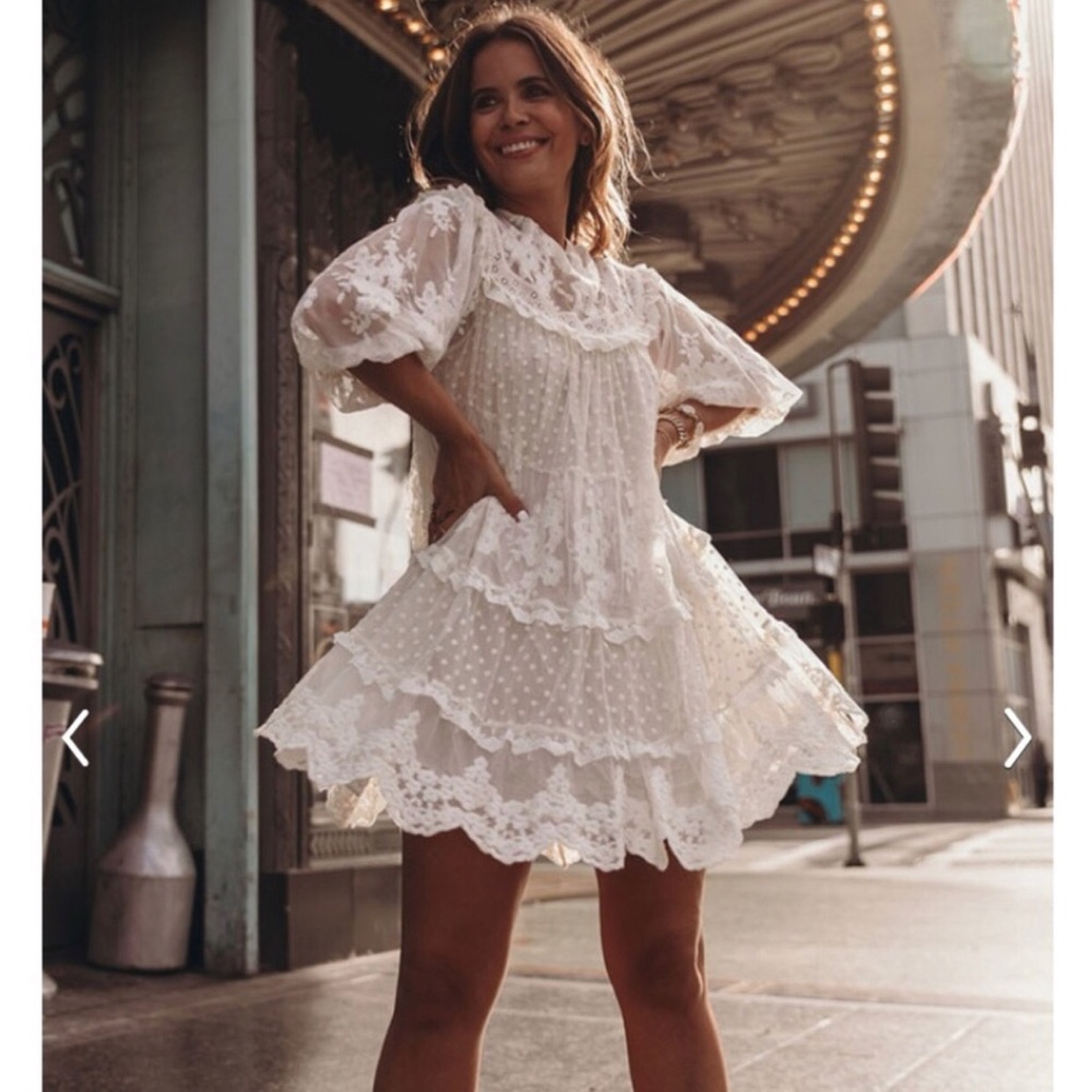 Spell White Lace Dress
